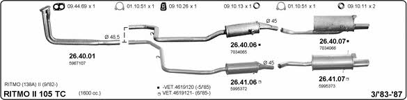  524000239 Exhaust system 524000239: Buy near me in Poland at 2407.PL - Good price!