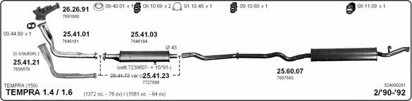  524000281 Exhaust system 524000281: Buy near me in Poland at 2407.PL - Good price!