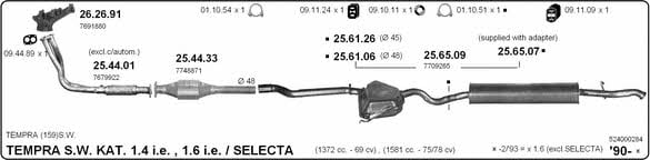  524000284 Exhaust system 524000284: Buy near me in Poland at 2407.PL - Good price!