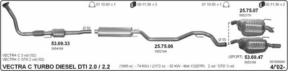Imasaf 561000004 Exhaust system 561000004: Buy near me in Poland at 2407.PL - Good price!