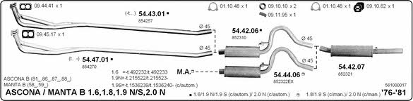 Imasaf 561000017 Exhaust system 561000017: Buy near me in Poland at 2407.PL - Good price!