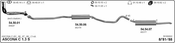 Imasaf 561000022 Exhaust system 561000022: Buy near me in Poland at 2407.PL - Good price!