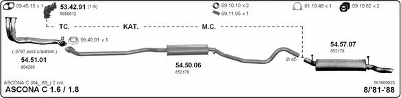 Imasaf 561000023 Exhaust system 561000023: Buy near me in Poland at 2407.PL - Good price!