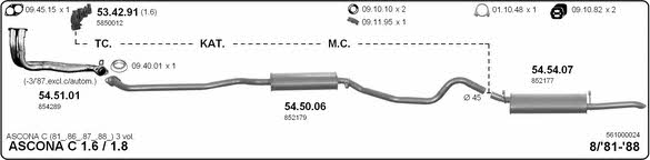 Imasaf 561000024 Exhaust system 561000024: Buy near me in Poland at 2407.PL - Good price!