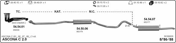 Imasaf 561000026 Exhaust system 561000026: Buy near me in Poland at 2407.PL - Good price!