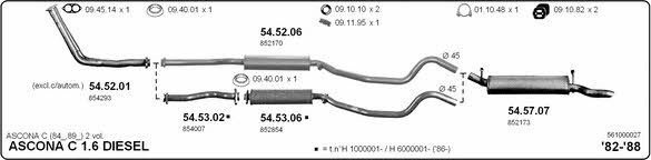 561000027 Exhaust system 561000027: Buy near me in Poland at 2407.PL - Good price!