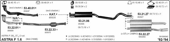  561000042 Exhaust system 561000042: Buy near me in Poland at 2407.PL - Good price!