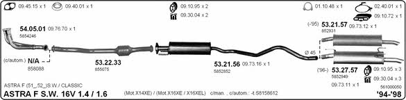 Imasaf 561000050 Exhaust system 561000050: Buy near me in Poland at 2407.PL - Good price!