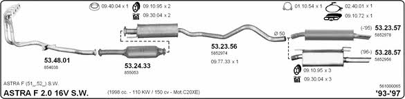  561000065 Exhaust system 561000065: Buy near me in Poland at 2407.PL - Good price!