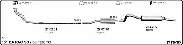 Imasaf 524000393 Exhaust system 524000393: Buy near me in Poland at 2407.PL - Good price!