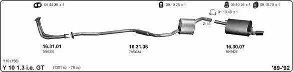 Imasaf 834000023 Exhaust system 834000023: Buy near me in Poland at 2407.PL - Good price!