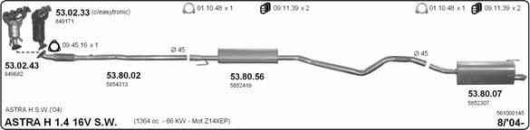 Imasaf 561000145 Exhaust system 561000145: Buy near me in Poland at 2407.PL - Good price!