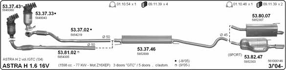  561000146 Abgasanlage 561000146: Kaufen Sie zu einem guten Preis in Polen bei 2407.PL!