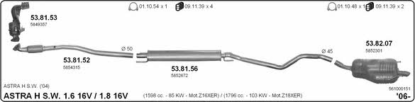 Imasaf 561000151 Exhaust system 561000151: Buy near me at 2407.PL in Poland at an Affordable price!