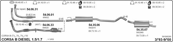 Imasaf 561000200 Exhaust system 561000200: Buy near me in Poland at 2407.PL - Good price!