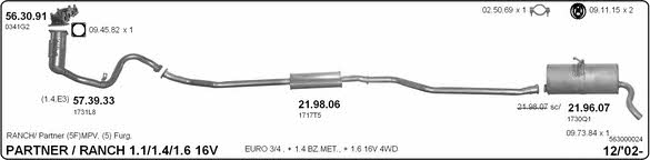 Imasaf 563000024 Exhaust system 563000024: Buy near me at 2407.PL in Poland at an Affordable price!