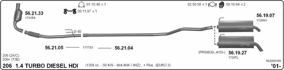  563000109 Exhaust system 563000109: Buy near me in Poland at 2407.PL - Good price!