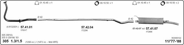  563000122 Układ wydechowy 563000122: Dobra cena w Polsce na 2407.PL - Kup Teraz!