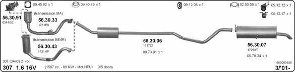  563000186 Układ wydechowy 563000186: Dobra cena w Polsce na 2407.PL - Kup Teraz!