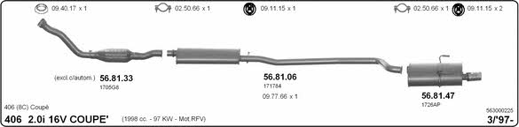  563000225 Układ wydechowy 563000225: Dobra cena w Polsce na 2407.PL - Kup Teraz!