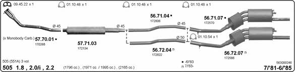  563000246 Układ wydechowy 563000246: Dobra cena w Polsce na 2407.PL - Kup Teraz!