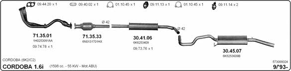  573000024 Exhaust system 573000024: Buy near me in Poland at 2407.PL - Good price!