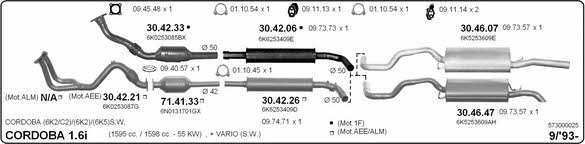  573000025 Exhaust system 573000025: Buy near me in Poland at 2407.PL - Good price!