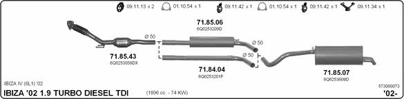  573000073 Система выпуска отработаных газов 573000073: Отличная цена - Купить в Польше на 2407.PL!