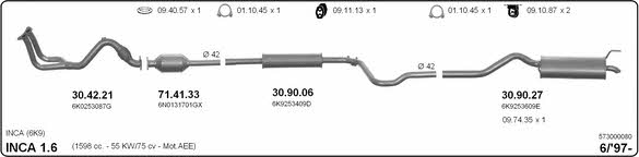  573000080 Exhaust system 573000080: Buy near me in Poland at 2407.PL - Good price!