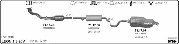 Imasaf 573000085 Система випуску відпрацьованих газів 573000085: Приваблива ціна - Купити у Польщі на 2407.PL!