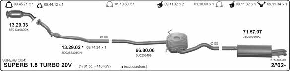  575000039 Układ wydechowy 575000039: Dobra cena w Polsce na 2407.PL - Kup Teraz!