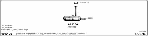 Imasaf 575000044 Exhaust system 575000044: Buy near me in Poland at 2407.PL - Good price!