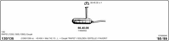 Imasaf 575000045 Exhaust system 575000045: Buy near me in Poland at 2407.PL - Good price!