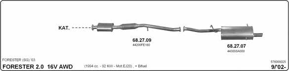 Imasaf 576000025 Exhaust system 576000025: Buy near me in Poland at 2407.PL - Good price!