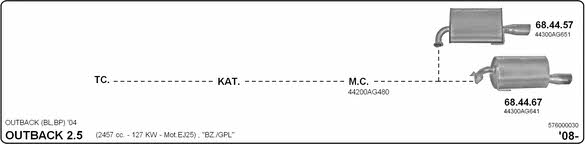  576000030 Układ wydechowy 576000030: Dobra cena w Polsce na 2407.PL - Kup Teraz!