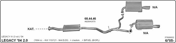 Imasaf 576000032 Exhaust system 576000032: Buy near me in Poland at 2407.PL - Good price!