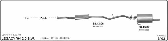 Imasaf 576000033 Exhaust system 576000033: Buy near me in Poland at 2407.PL - Good price!