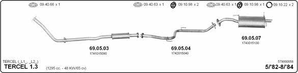 Imasaf 579000058 Exhaust system 579000058: Buy near me in Poland at 2407.PL - Good price!