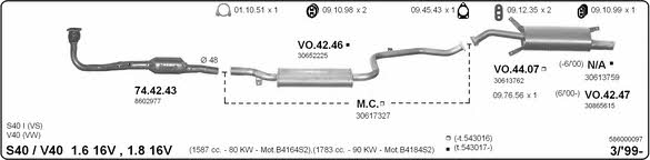  586000097 Exhaust system 586000097: Buy near me in Poland at 2407.PL - Good price!