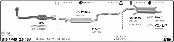  586000101 Exhaust system 586000101: Buy near me in Poland at 2407.PL - Good price!