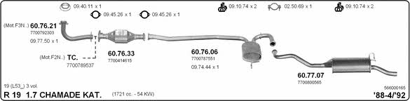 Imasaf 566000165 Exhaust system 566000165: Buy near me in Poland at 2407.PL - Good price!