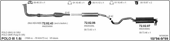  587000299 Abgasanlage 587000299: Kaufen Sie zu einem guten Preis in Polen bei 2407.PL!