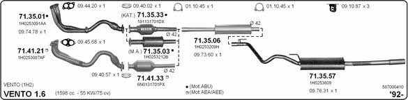 Imasaf 587000410 Exhaust system 587000410: Buy near me in Poland at 2407.PL - Good price!