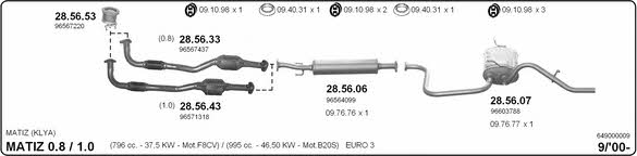 Imasaf 649000009 Exhaust system 649000009: Buy near me in Poland at 2407.PL - Good price!
