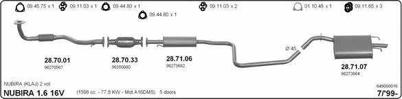 Imasaf 649000016 Exhaust system 649000016: Buy near me in Poland at 2407.PL - Good price!