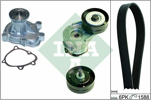  529 0056 30 DRIVE BELT KIT, WITH WATER PUMP 529005630: Buy near me in Poland at 2407.PL - Good price!