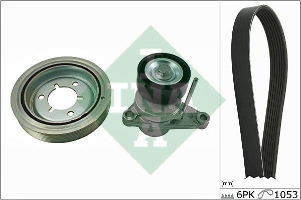 INA 529 0070 10 Drive belt kit 529007010: Buy near me at 2407.PL in Poland at an Affordable price!