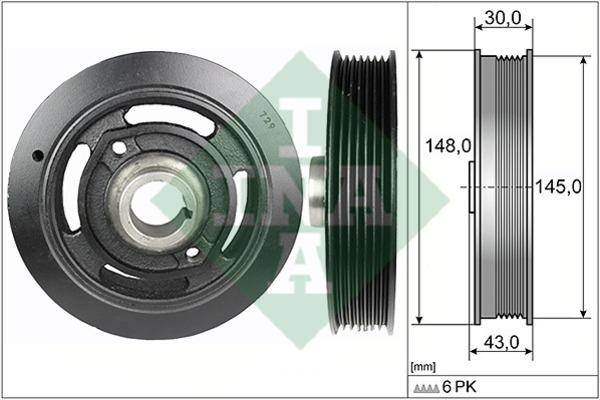 INA 544 0108 10 Pulley crankshaft 544010810: Buy near me in Poland at 2407.PL - Good price!