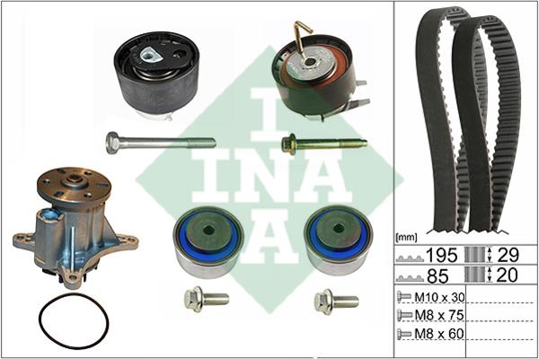INA 530 0469 30 TIMING BELT KIT WITH WATER PUMP 530046930: Buy near me in Poland at 2407.PL - Good price!