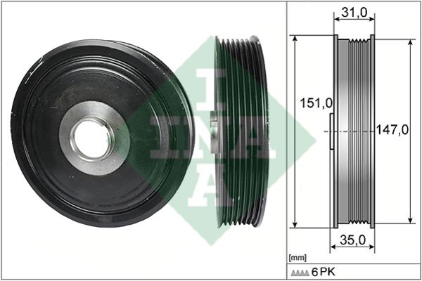 INA 544 0110 10 Pulley crankshaft 544011010: Buy near me in Poland at 2407.PL - Good price!